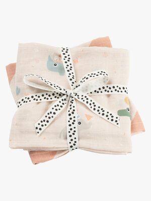 Done By Deer Celebration Musselin Tæppe 2-pak, Powder