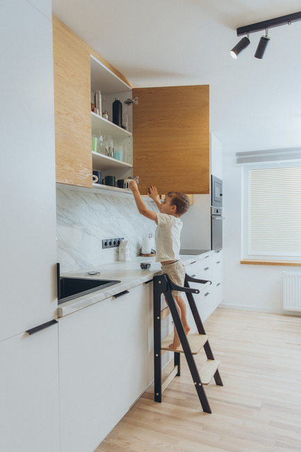 Duck Woodworks Sammenklappeligt Læringstårn, Sort
