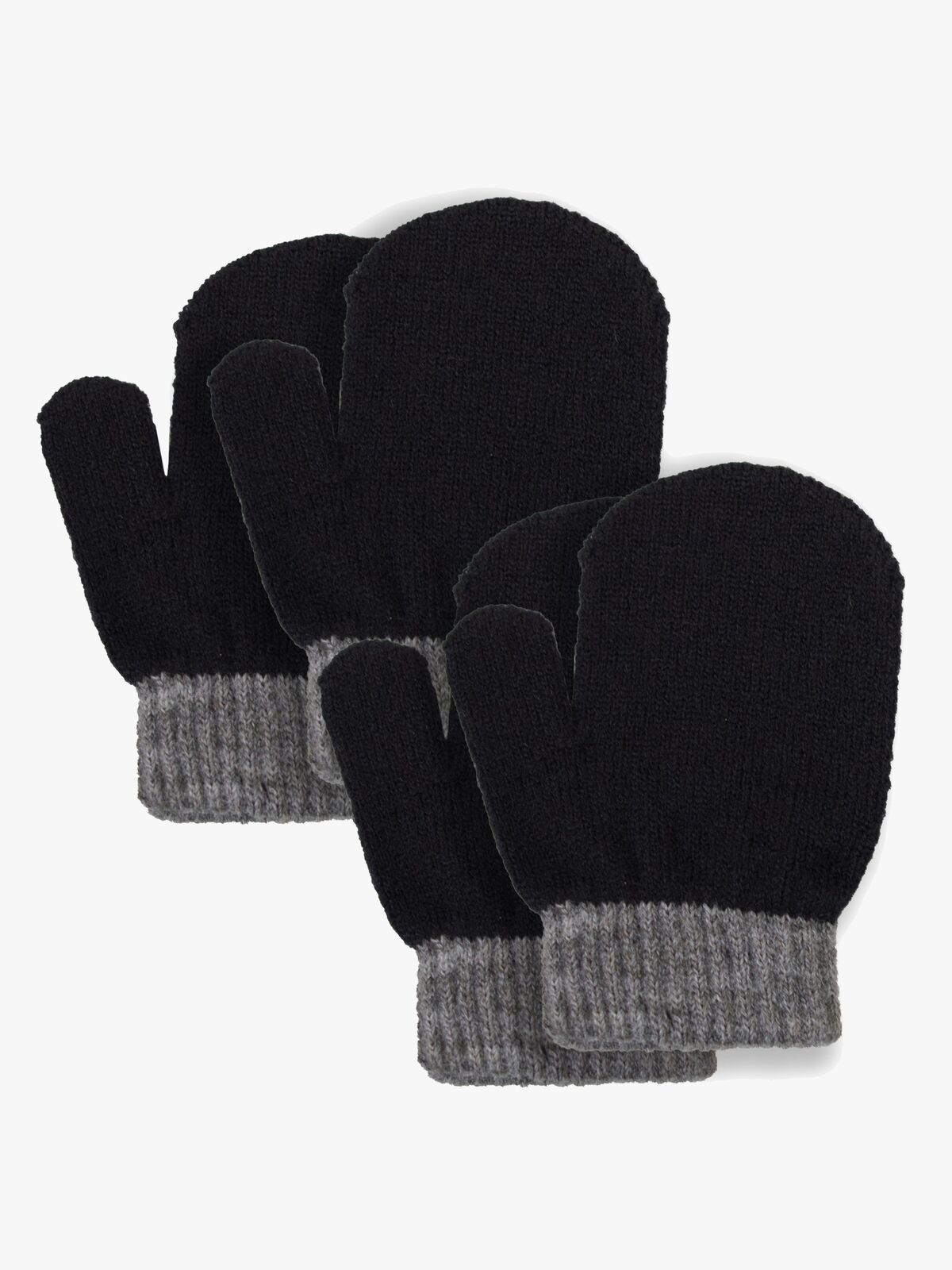 Lindberg Sundsvall Uld Vanter 2-pak, Black/Anthracite