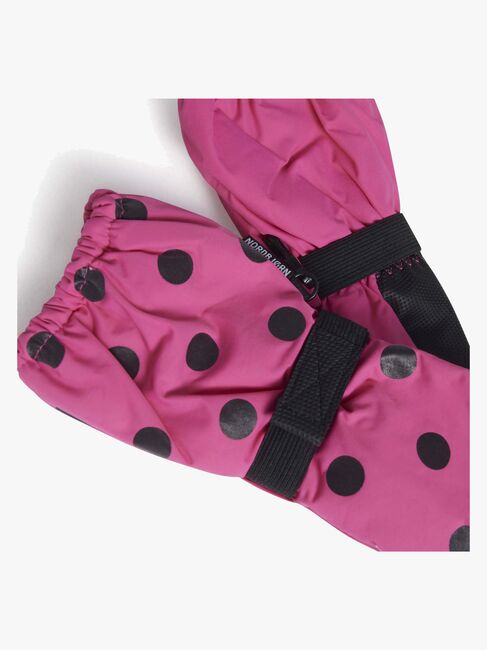 Nordbjørn Stalon Vanter, Pink/Black Dots