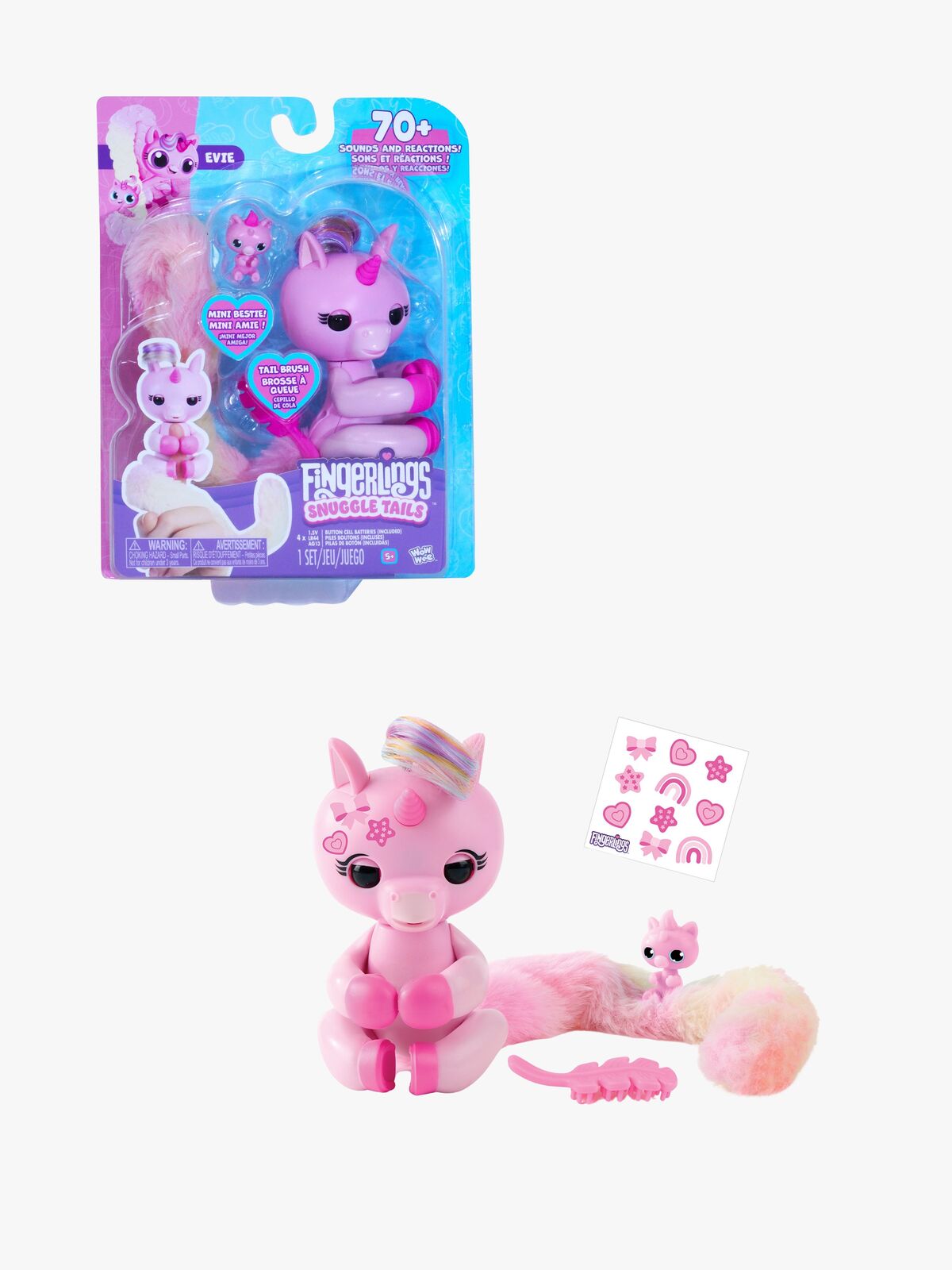 Fingerlings Bamse Snuggle Tails Enhjørning