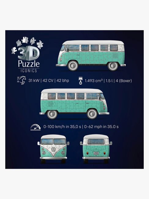 Ravensburger Iconics 3D-puslespil Volkswagen T1 185 Brikker