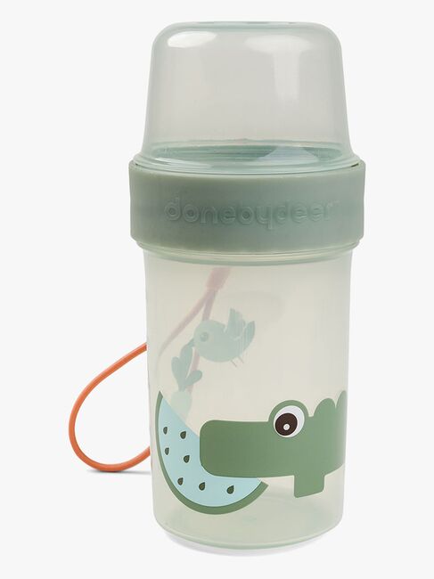 Done By Deer Croco Snackbeholder & Flaske, Green