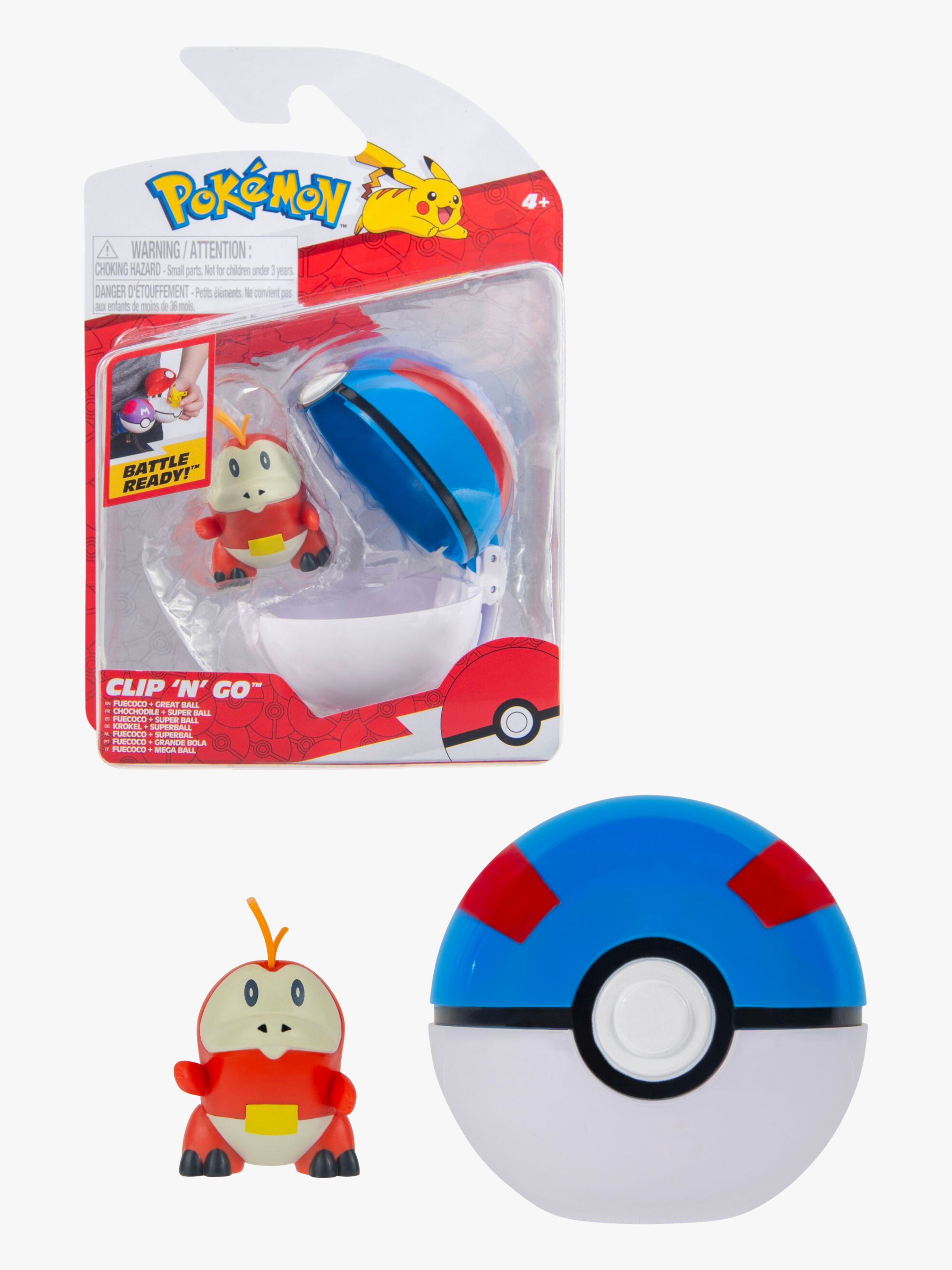 Pokémon Clip 'N' Go Legesæt Fuecoco med Great Ball