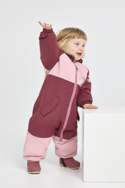 Nordbjørn Fernie Babyflyverdragt, Silver Pink/Oxblood Red