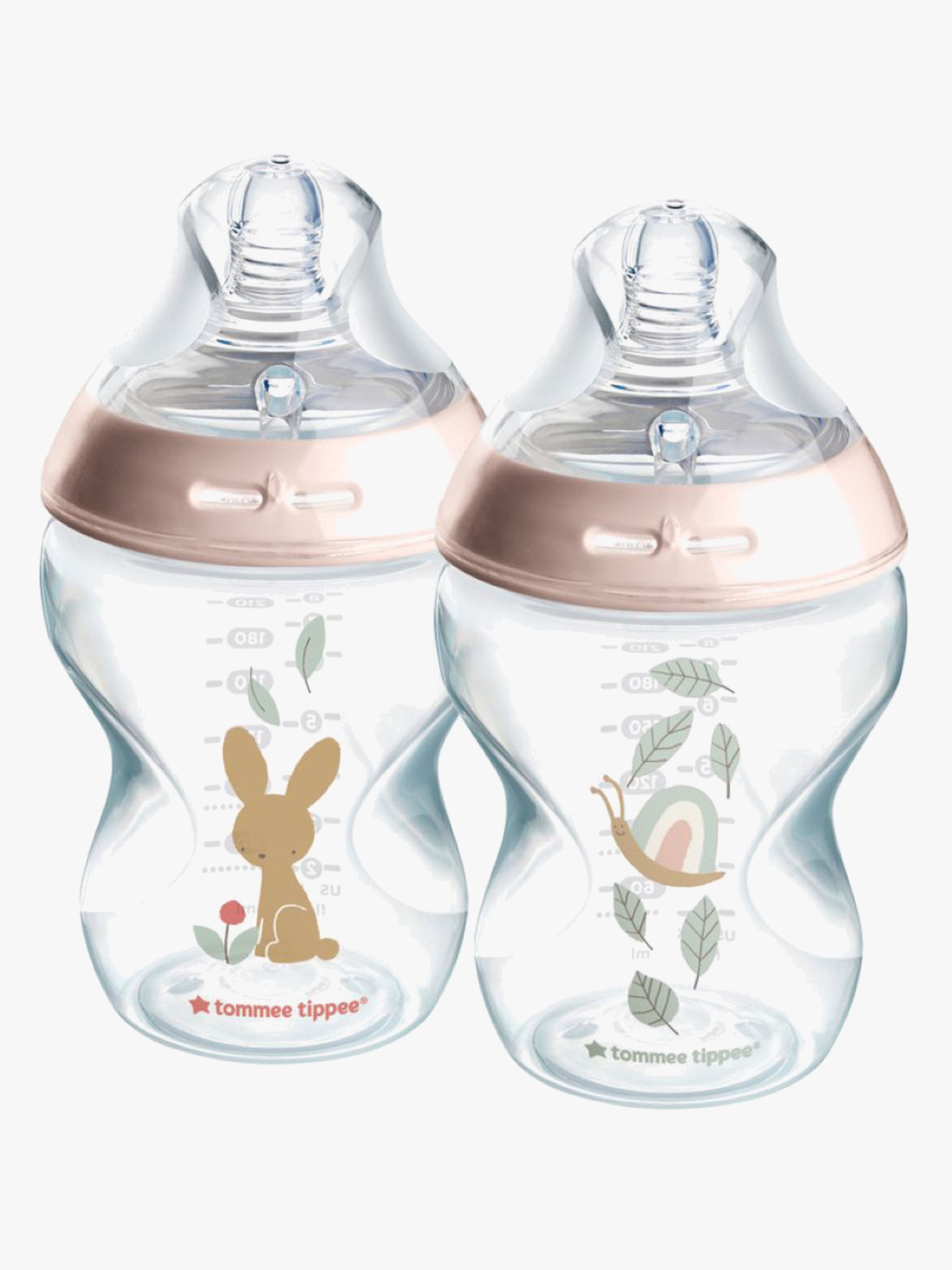 Tommee Tippee Natural Start Sutteflasker 260 ml 2-pak, Deco Pink
