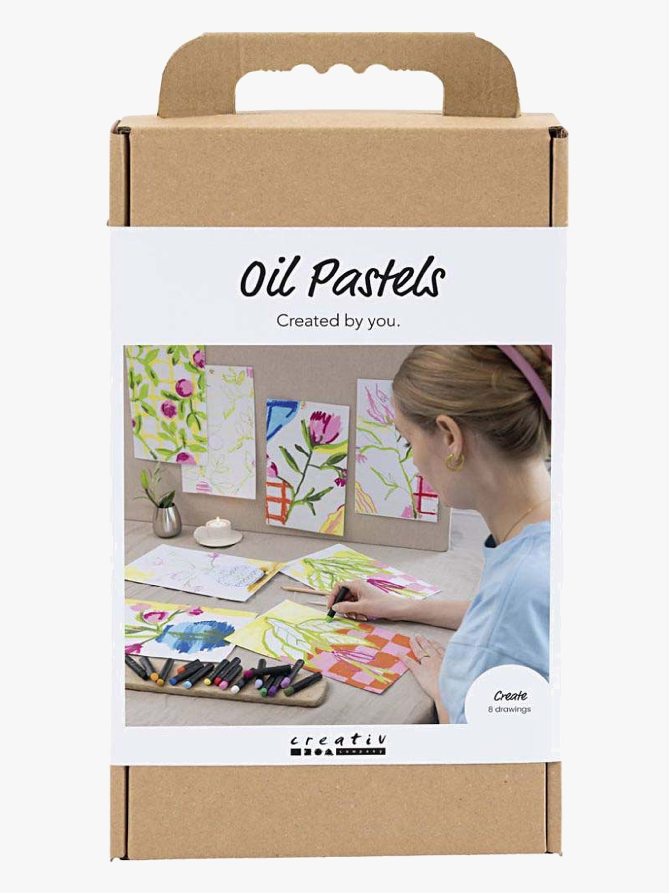 Creativ Company Kreasæt Oliepastelfarve Blomster