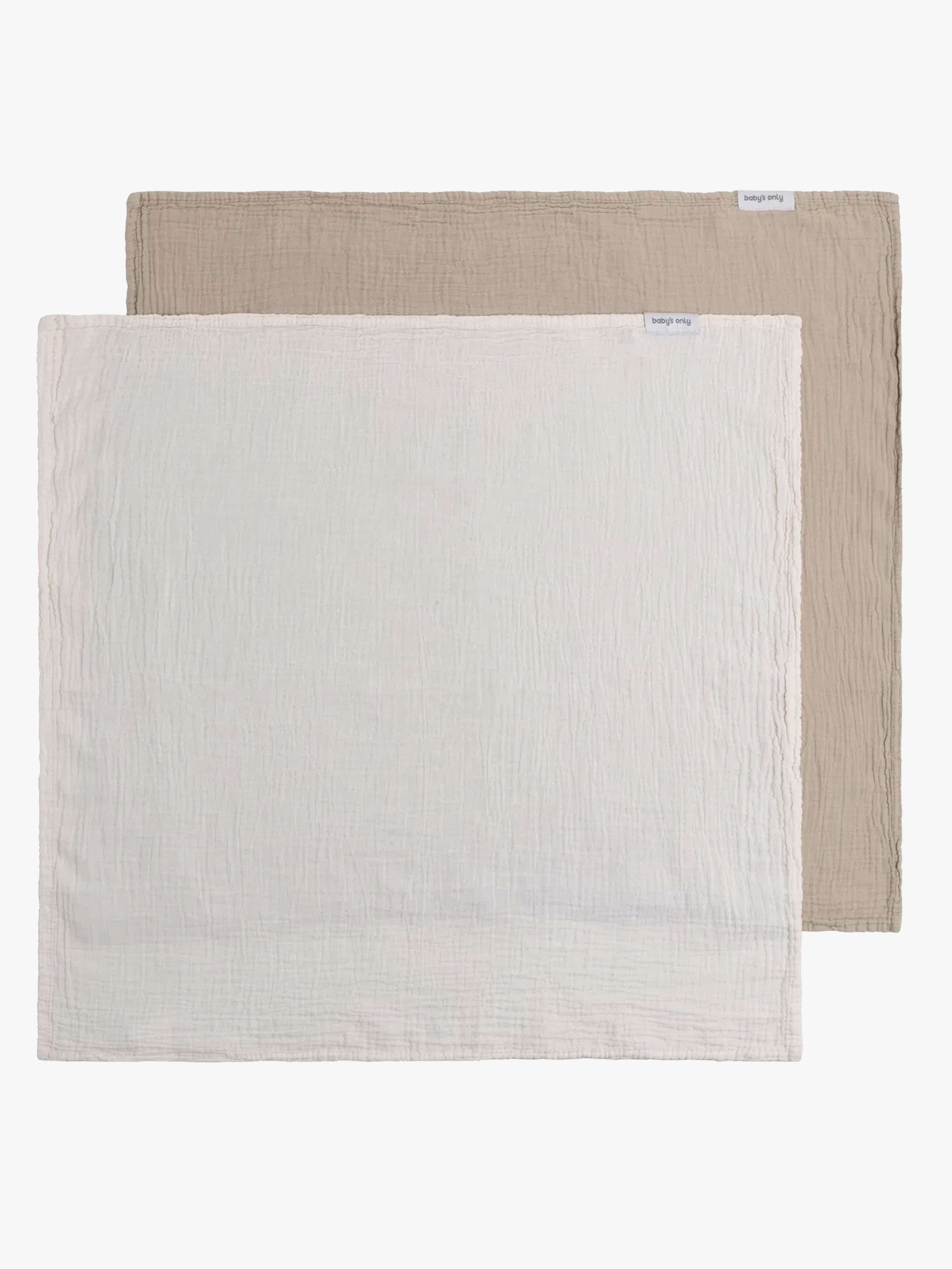 Baby's Only 65x65 Tæppe/ Stofble i Musselin 2-pak, Tender Beige