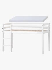 Hoppekids Halvhøj Seng med Skummadras 70x160, Hvid