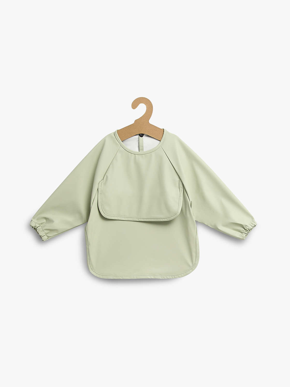 Beemoo CARE Bib  Langærmet Hagesmæk, Soft Green