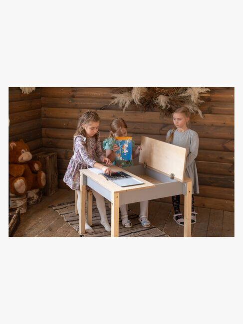 Family-scl Smart Opbevaring Bord med Stol, Grå