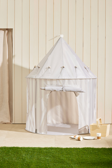 Kids Concept Stribet Legetelt, Grå