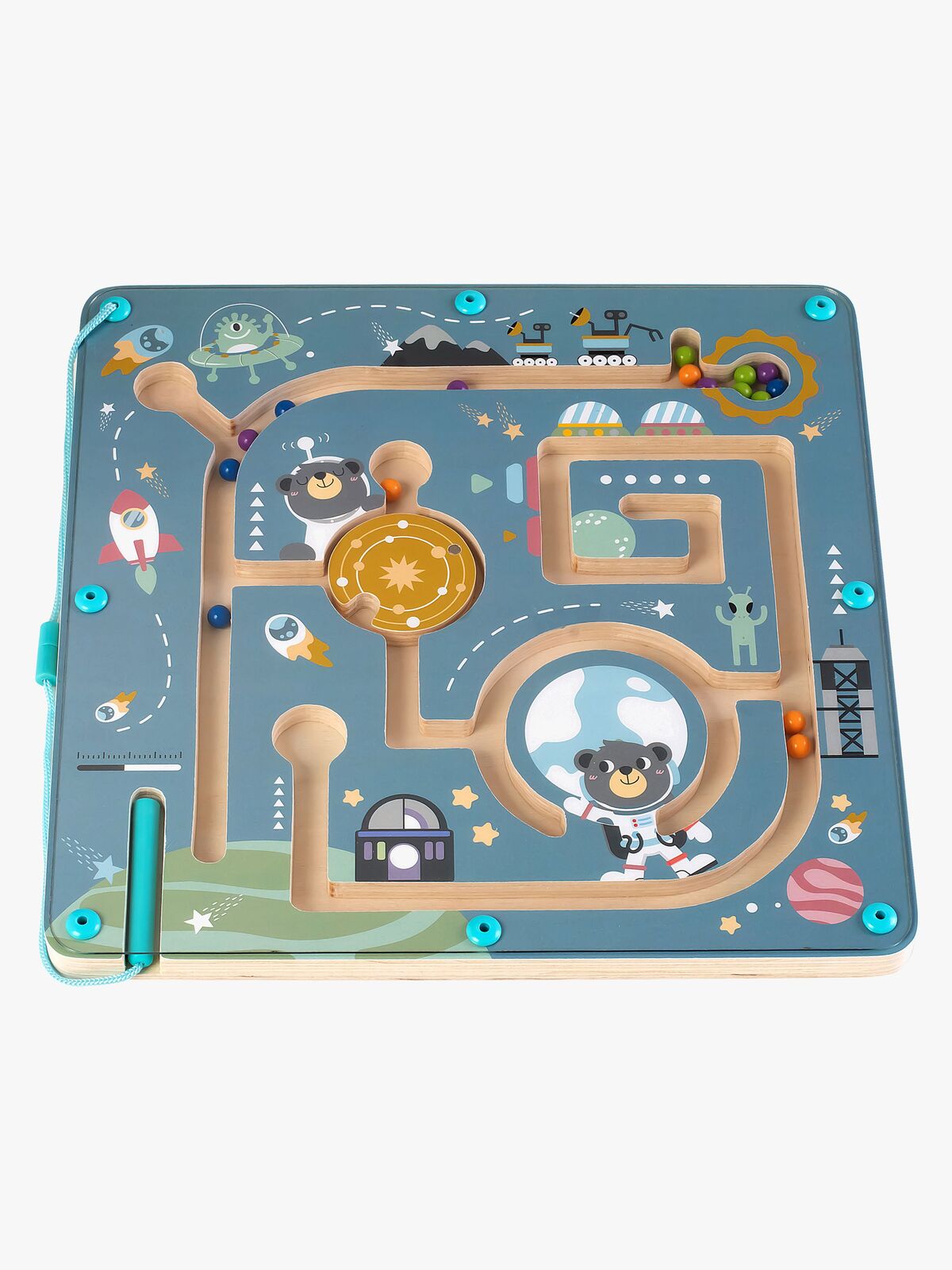 Kinder and Kids Labyrint med Magnetisk Pen & Kugler Det Ydre Rum