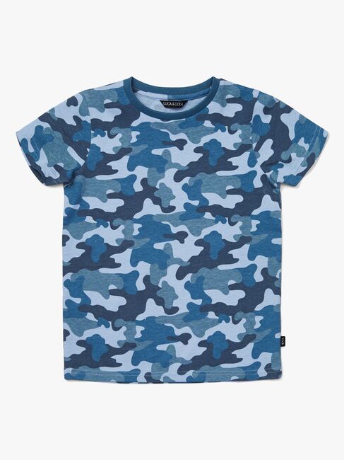 Luca & Lola San Marino T-Shirt 2-pak, Blue Camouflage/White