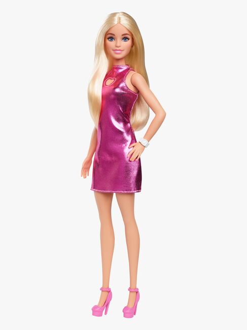 Barbie Fashionista Dukke med Blondt Hår & Lyserød Kjole