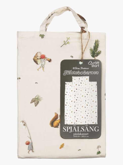 Elsa Beskow Tomtebobarnen Sengesæt 100 x 130 Tremmeseng, Beige