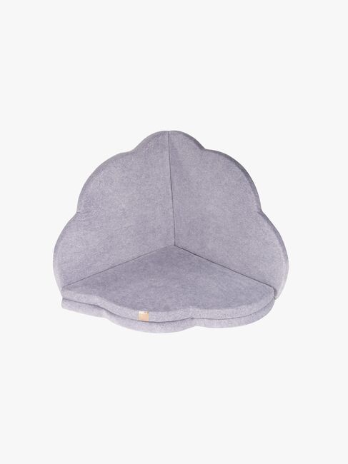 Meowbaby Foam Sammenklappelig Legetæppe Velour 160x160, Lysegrå