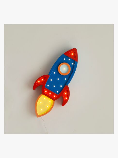 Little Lights Lampe Rumraket, Navy/Rød