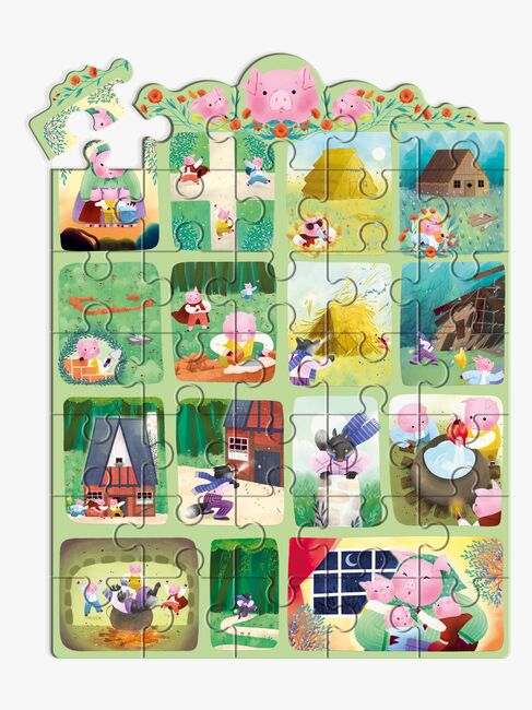 Djeco Puslespilssæt De Tre Små Grise 35 Brikker