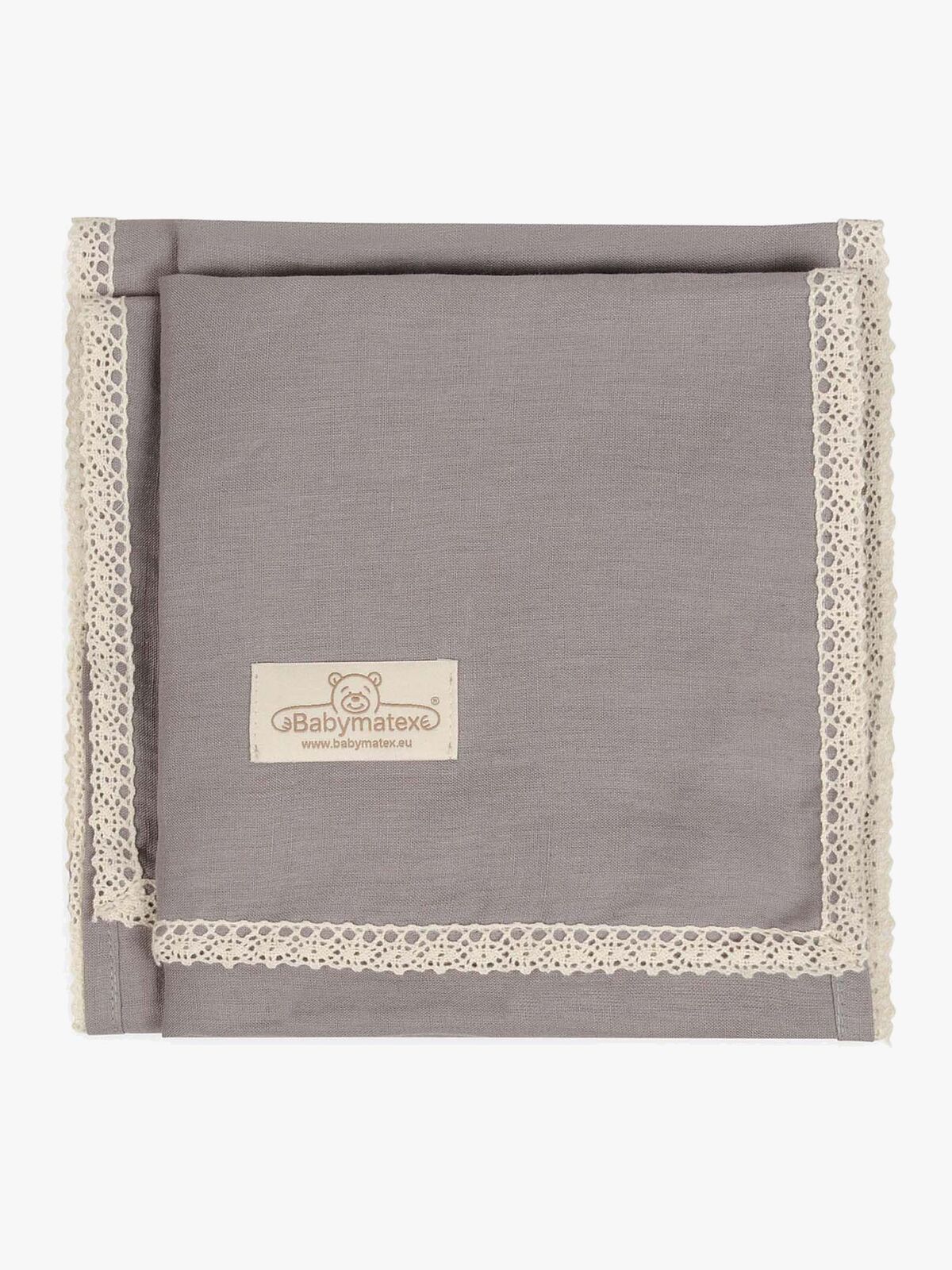 BabyMatex Babytæppe i Hør 75 x 100 cm, Mørkegråt