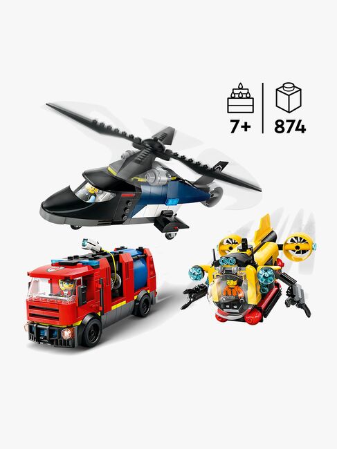 LEGO City 60462 Remix – helikopter, brandbil og ubåd