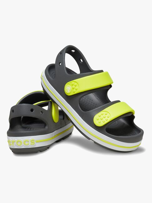 Crocs Crocband Cruiser Kids Sandaler, Slate Grey/Acidity