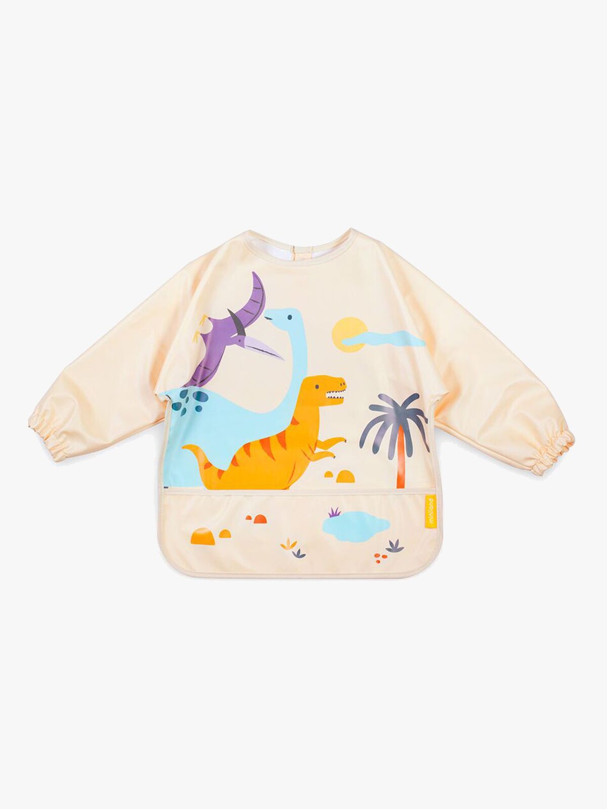 Miniland Langærmet Hagesmæk med Lomme, Jurassic