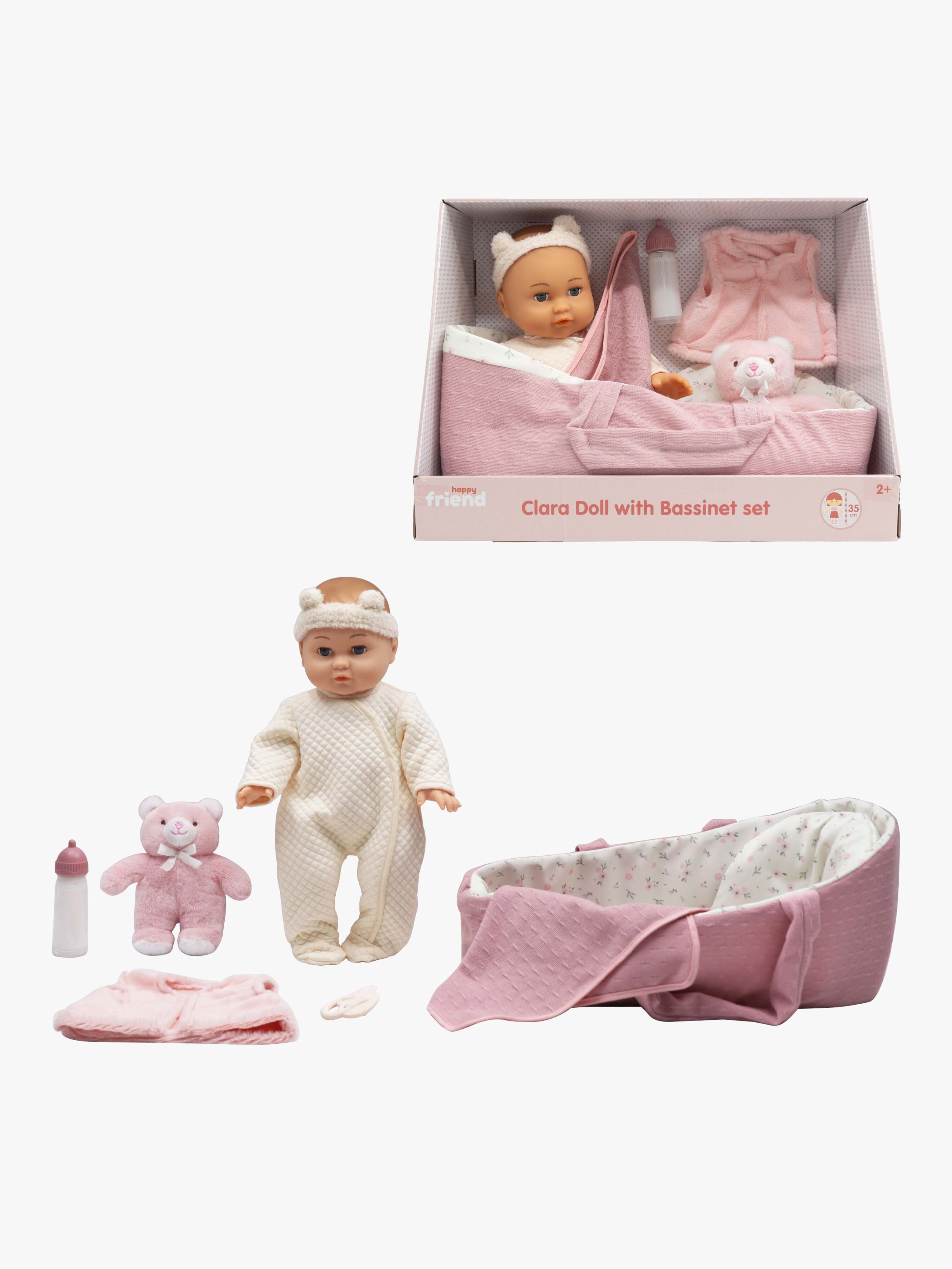 Happy Friend Dukke Med Dukkekurv Og Tilbehør Clara 35 cm