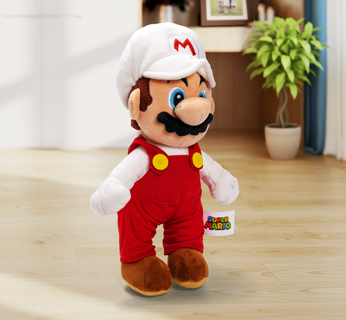 Super Mario Bamse Fire Mario 30 cm