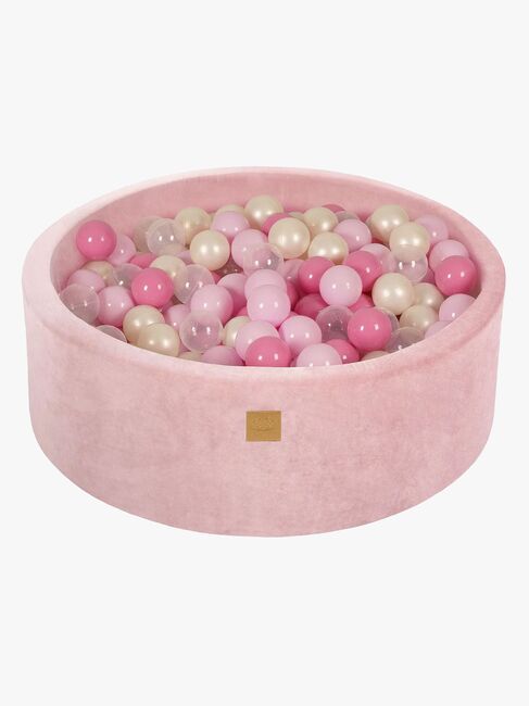 Meowbaby Rund Boldbassin Velour 30x90, Lyserød