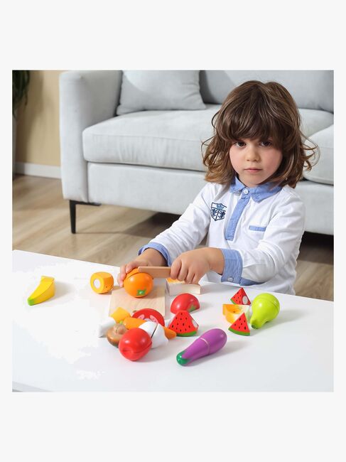 VIGA Legesæt Skærebræt med Kniv & Mad