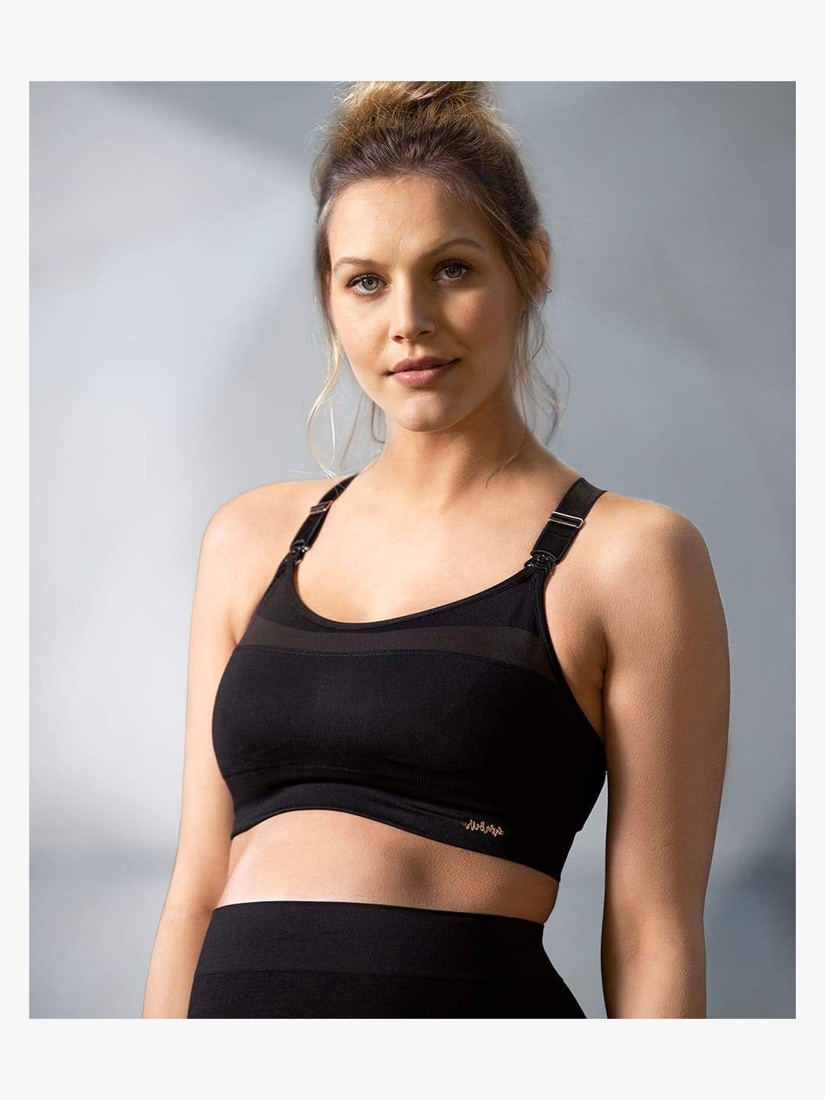 Cache Coeur WOMA Seamless Gravid/Amme Sports-BH, Black XL