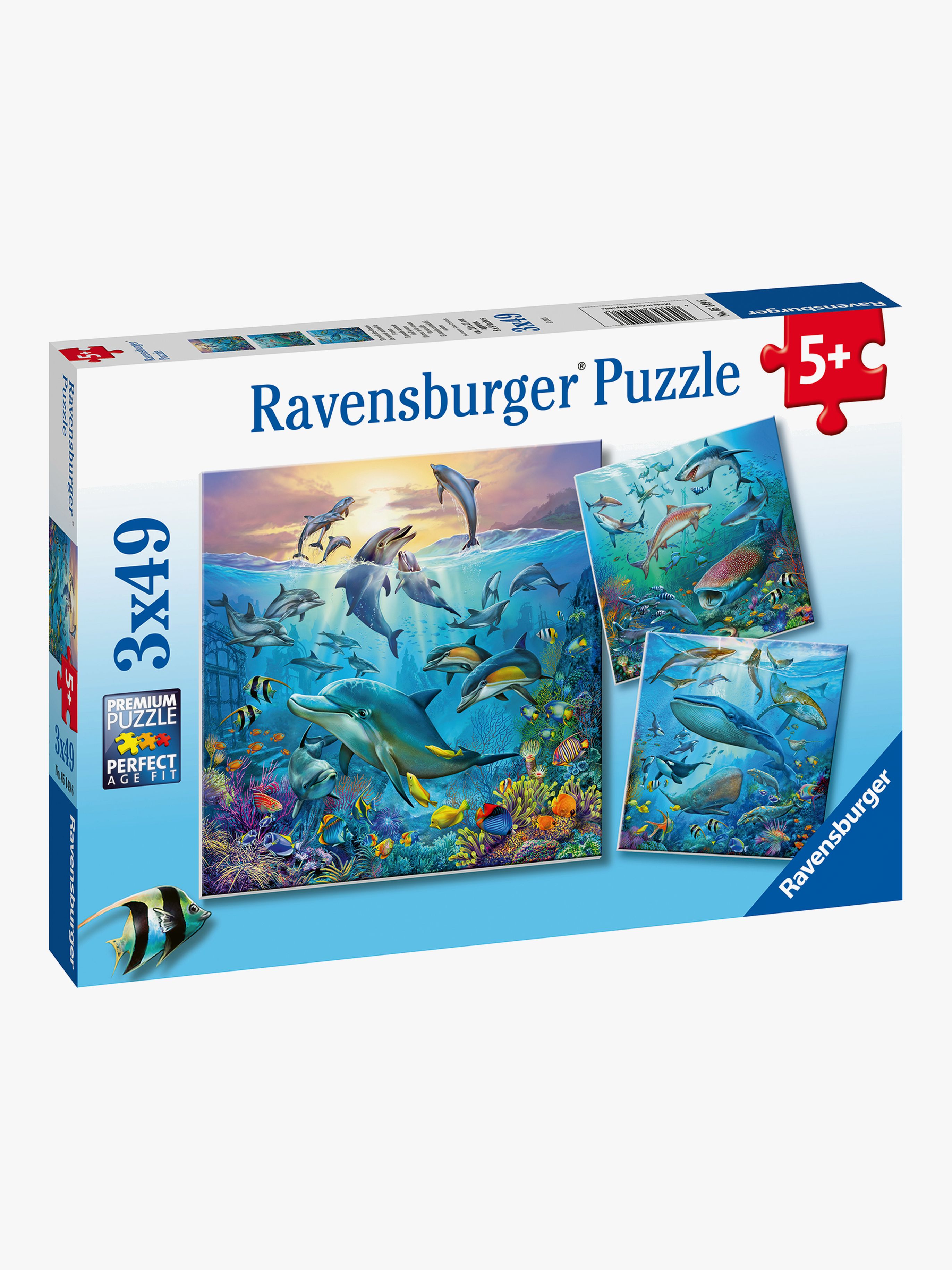 Ravensburger Puslespil Liv i Havet 3x49 Brikker
