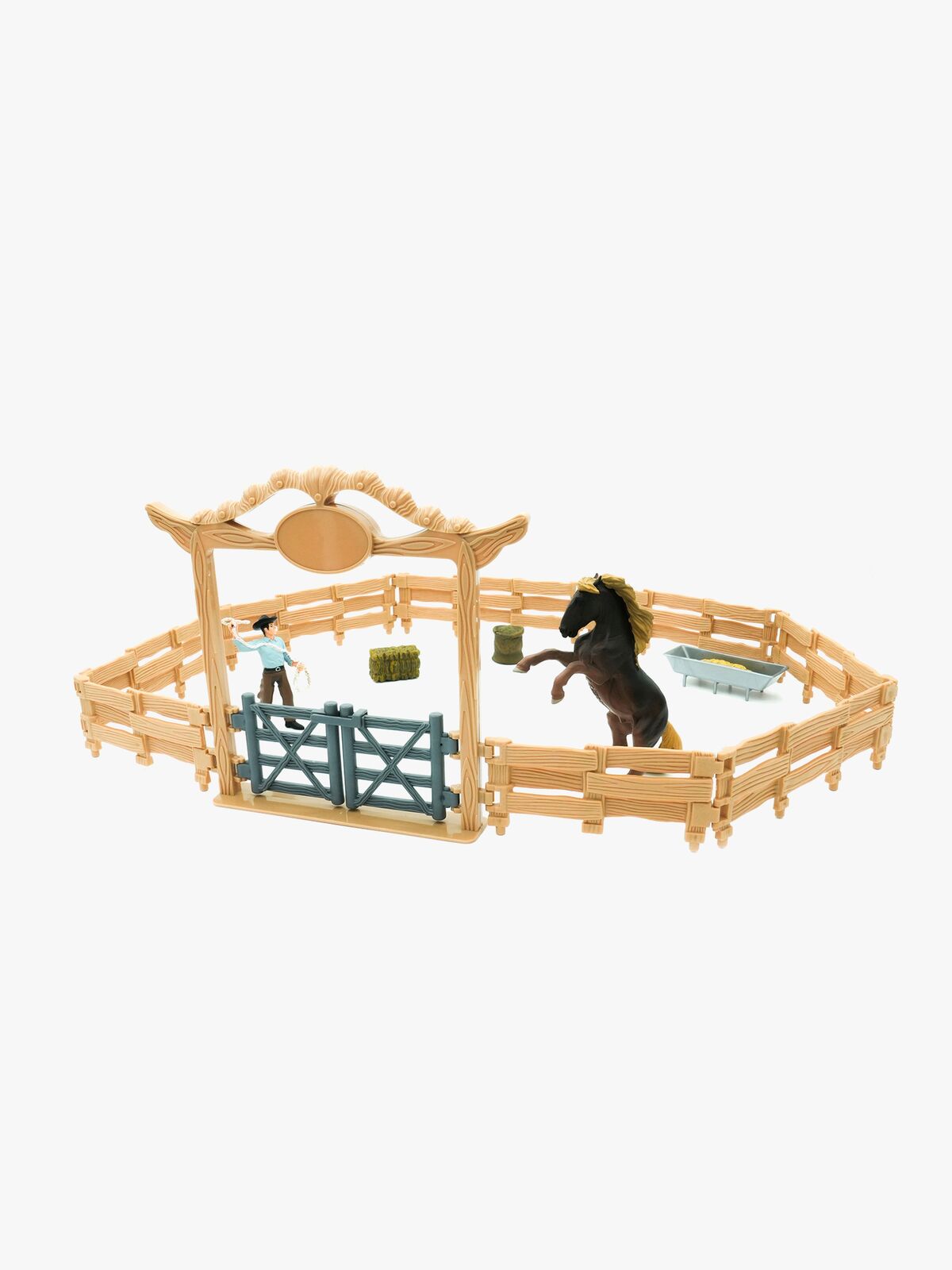 Mojo Western Ranch Corral Hestefold med Hest 14 Dele