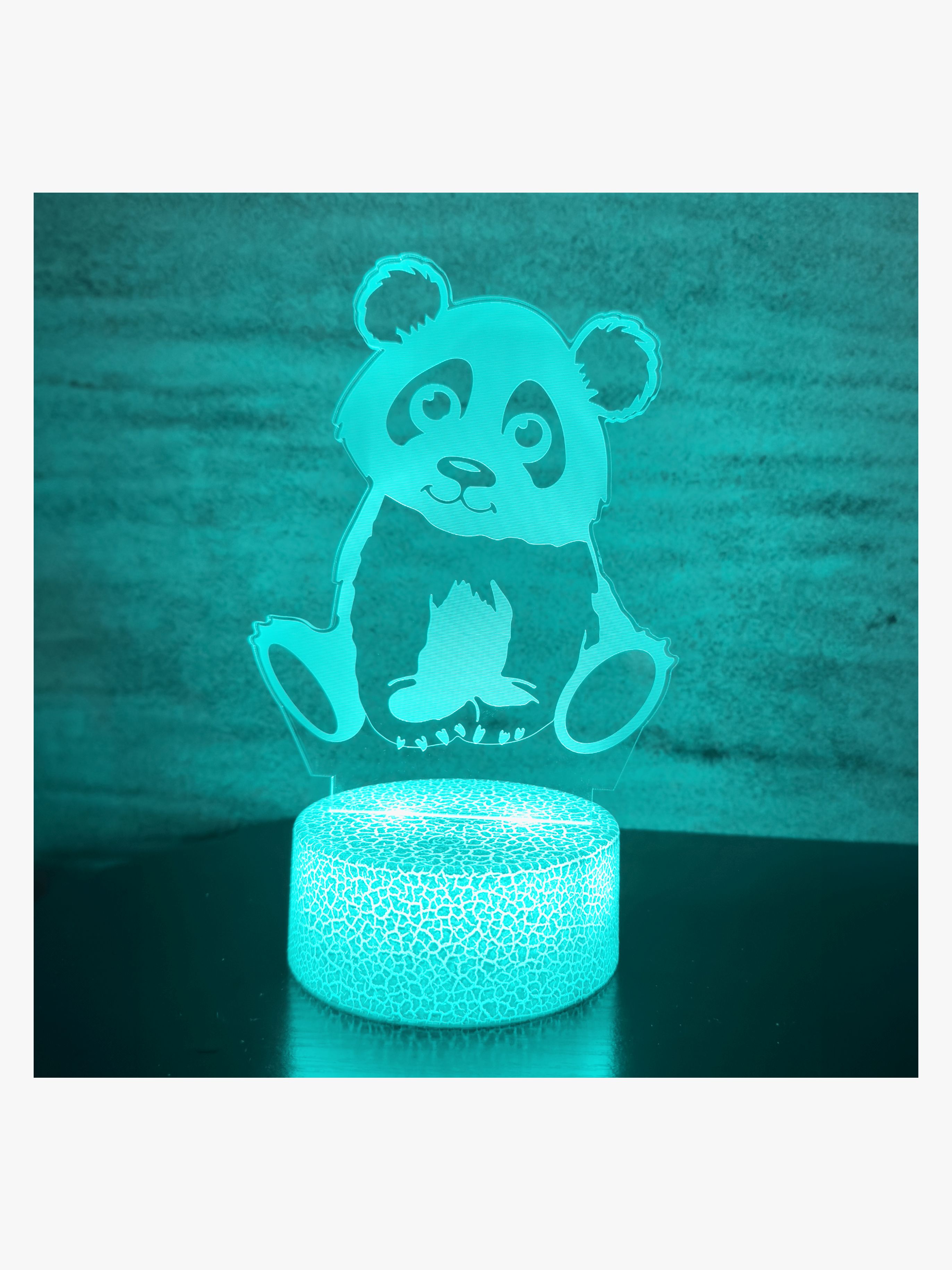 Powerpal 3D Natlampe Panda, Børnelampe