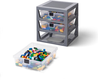 nedsænket fjende salat Køb LEGO Opbevaring 3 Kasser, Dark Grey | Jollyroom
