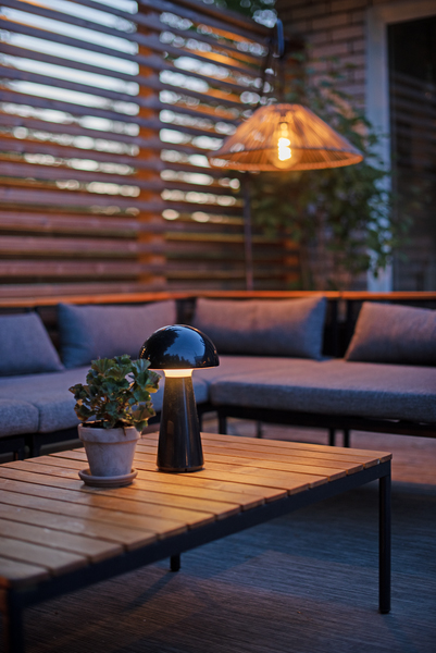 Star Trading Bordlampe Mushroom, Sort