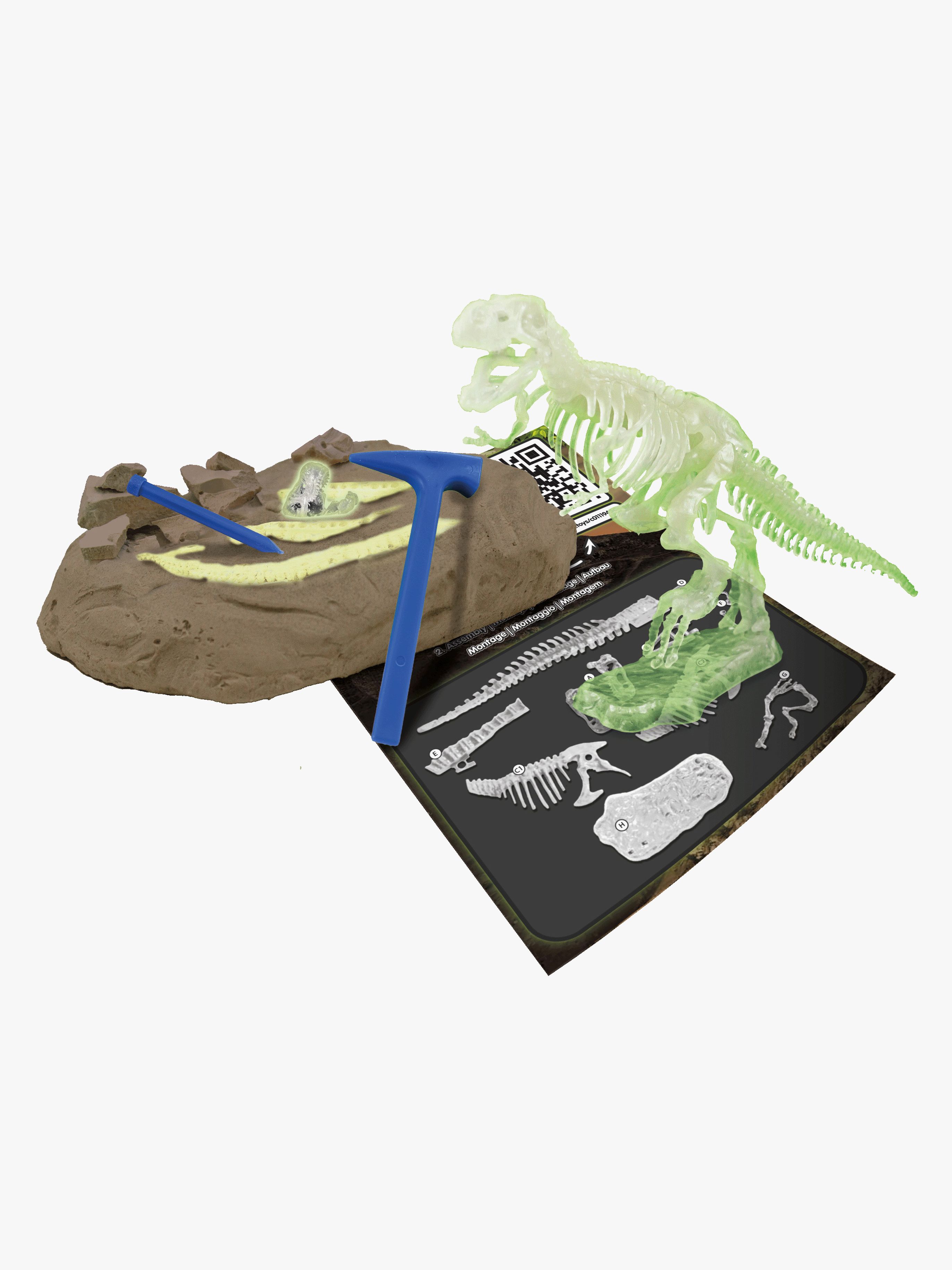 Toyrock Steam Fossil-sæt T-rex Glow In The Dark