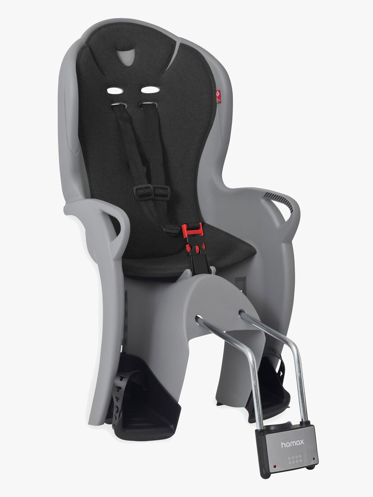 Hamax Kiss Cykelstol, Medium Grey/Black