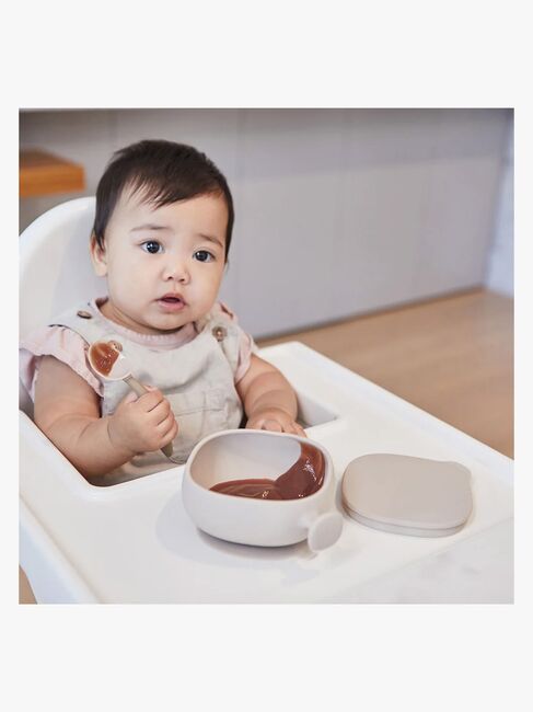 b.box Skål med Låg Silikone, Blush