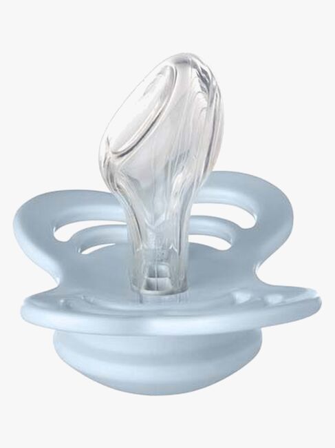 BIBS Couture Sut 2-pak Latex Str 1, Iron/Baby Blue