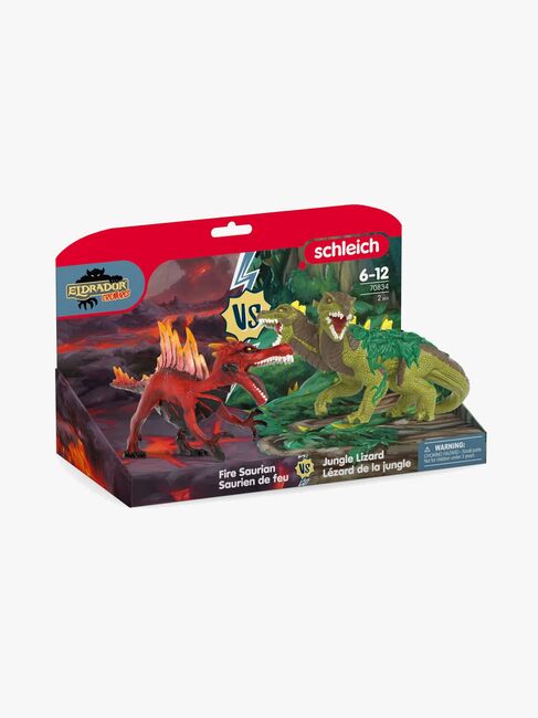 Schleich 70834 Fire Saurian vs. Jungle Lizard Figursæt
