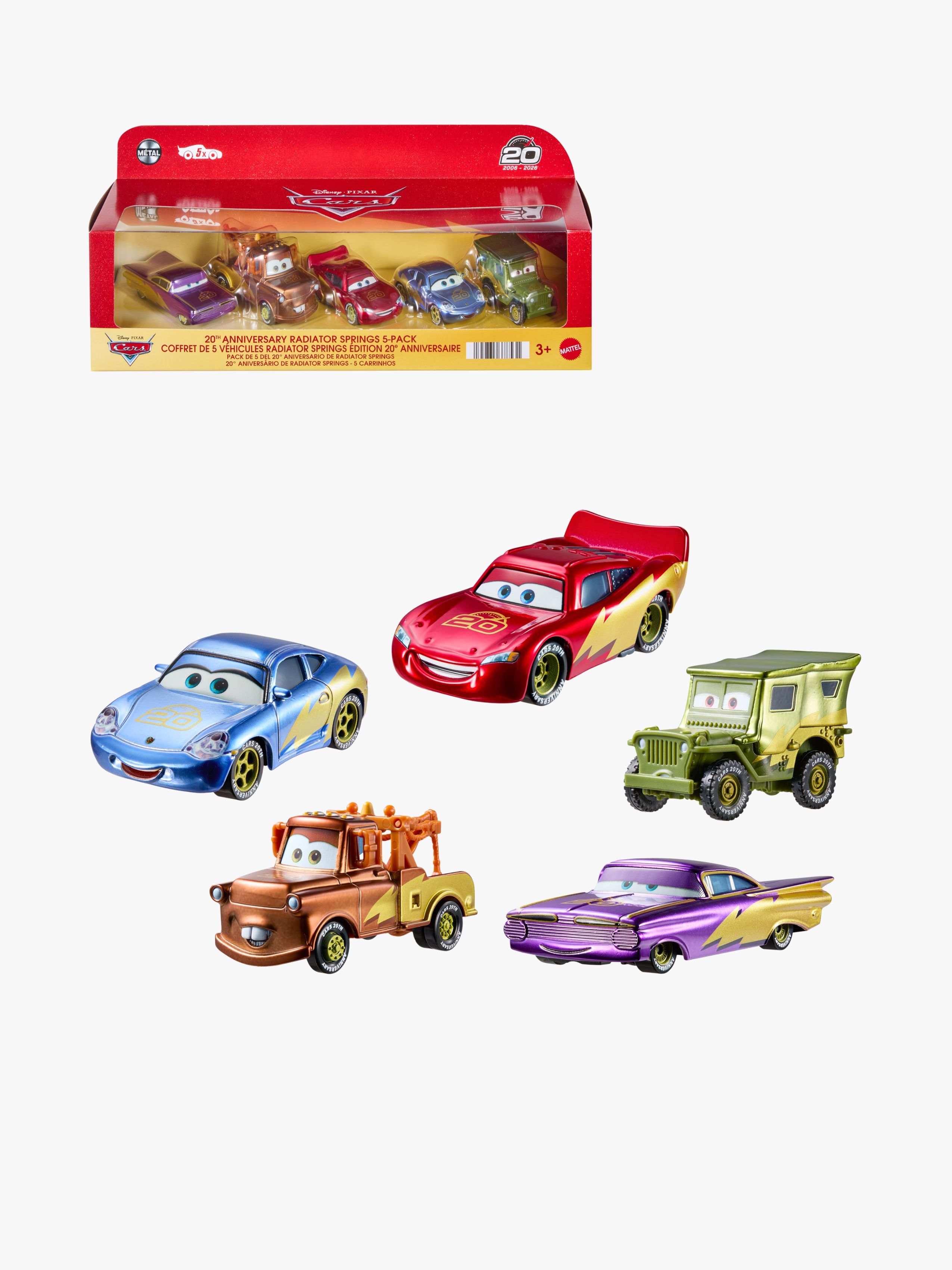 Disney Cars Die-Cast Modelbil 20th Anniversary 5-Pak, El bil til børn