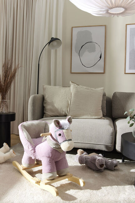 Cloudberry Castle Gyngehest med Ryglæn, Pink