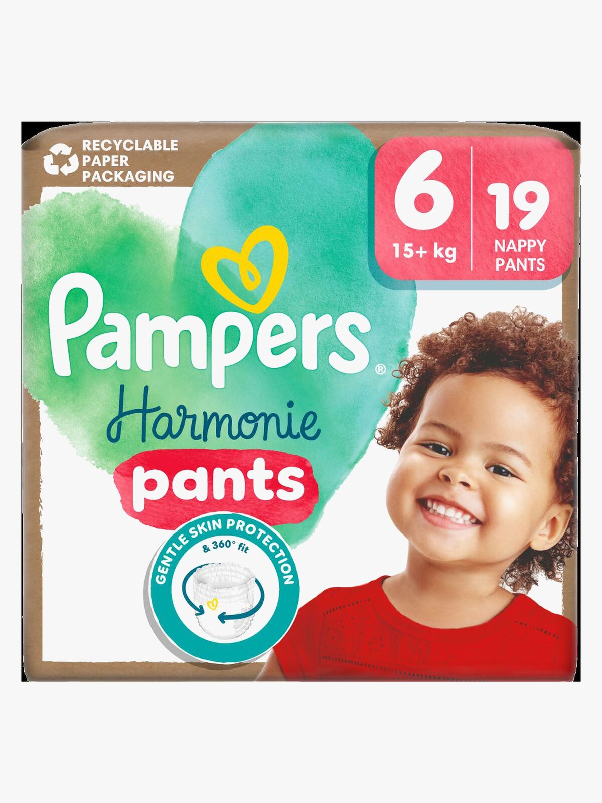 Pampers Harmonie Buksebleer Str. 6 15kg+ 19-pak