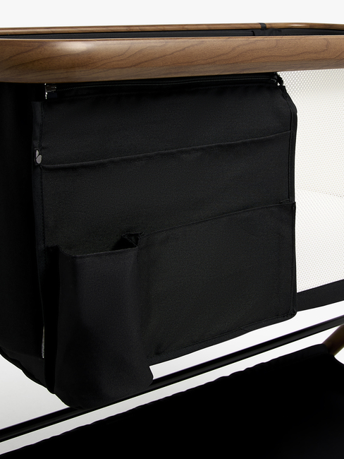 Beemoo CARE Luna Bedside Crib, Black/Ebony Oak