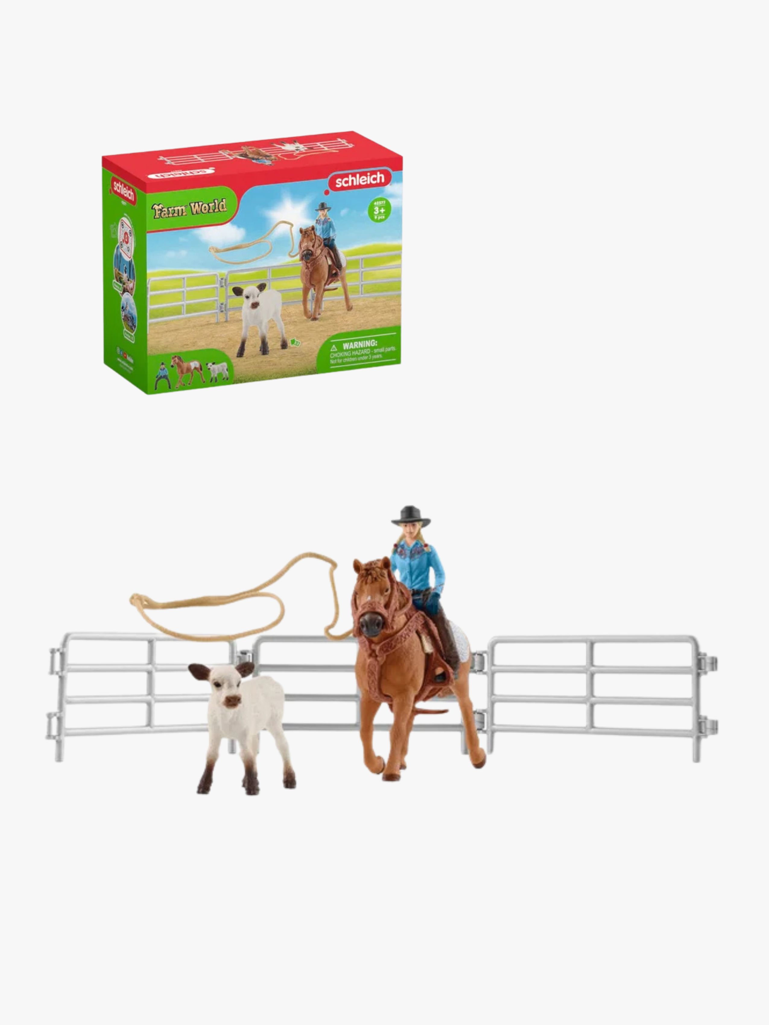 Schleich 42577 Cowgirl Team Roping Fun Legetøjssæt