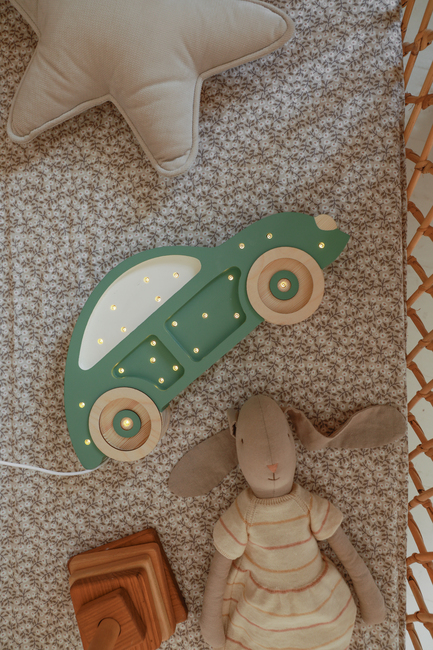 Little Lights Lampe Bil, Olive Leaf