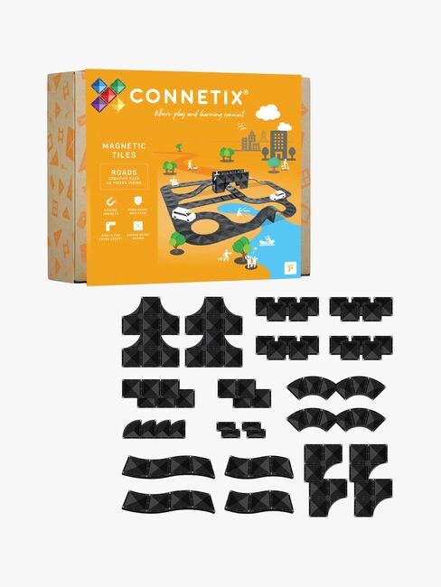 Connetix Magnetiske Byggeklodser Vejsæt Creative Roads 48 Dele