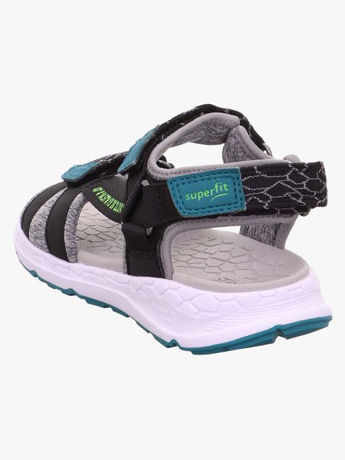 Superfit Criss Cross Sandal, Black/Green